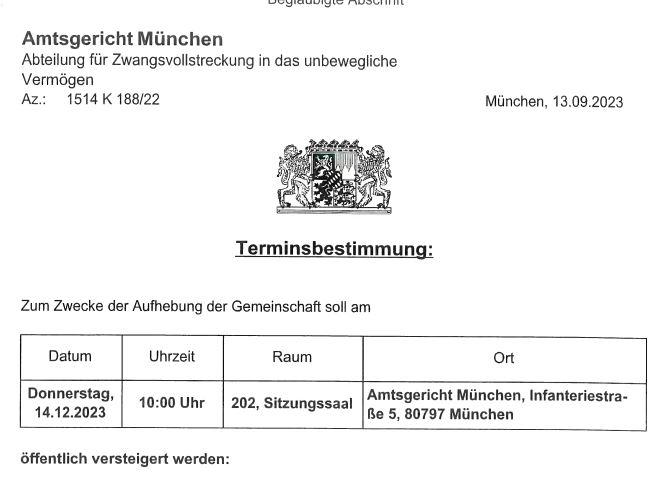 Amtsgericht München Zwangsvollstreckung 1514 K 188/22